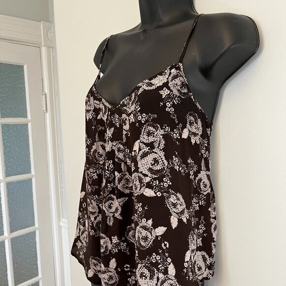 Urban Outfitters Silence + Noise Floral Silk Cami Tank Top, Size Small - Picture 2 of 10